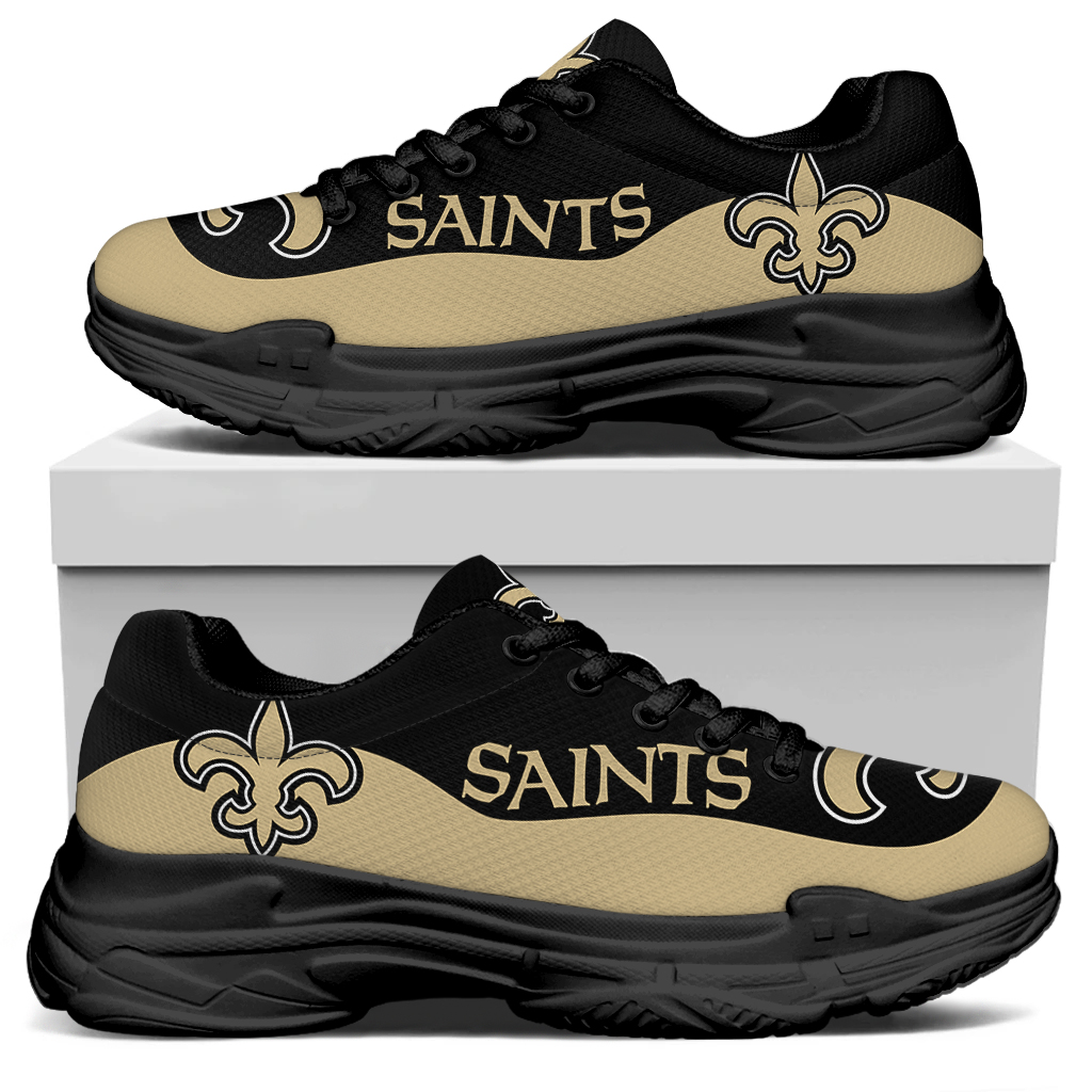 Women's New Orleans Saints Edition Chunky Sneakers With Line 002